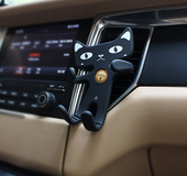 New car creative cartoon mobile phone bracket buckle silicone luckycar air outlet one-hand operation wholesale