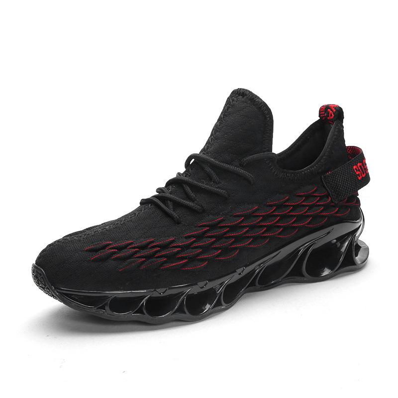 Flying woven wild thick bottom increased sports white shoes casual shoes