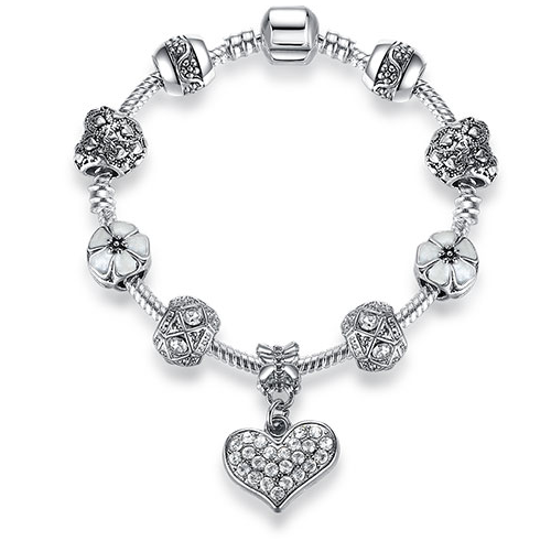 Pulsera DIY 925 cristal plata