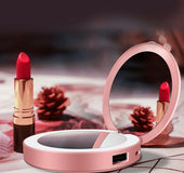 Charging treasure makeup mirror with light