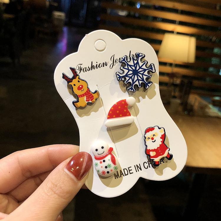 Christmas cartoon badge Sen female cute brooch