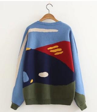 field wind illustrations double knit knitwear sweater