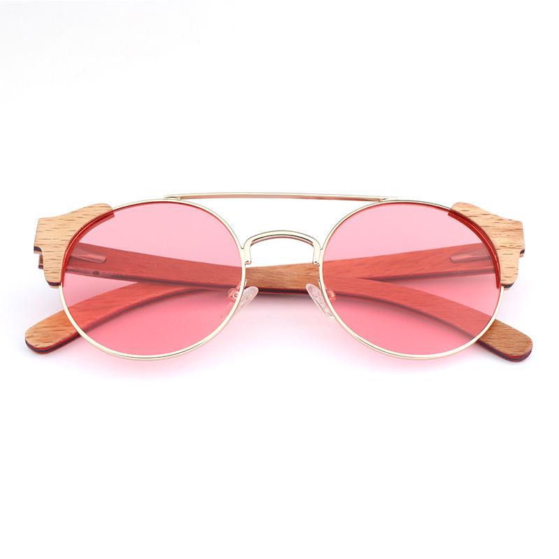 Retro round framed sunglasses