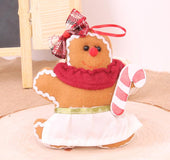 Hot Sale 1Pcs/lot Super Cute Gingerbread Shape Christmas Pendant Drop Ornaments For Cristmas Tree Home Decoration