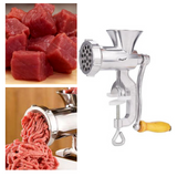 Single-function household aluminum alloy hand-cranked meat grinder