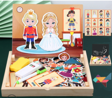 Magnetic stickers puzzle children's educational toys