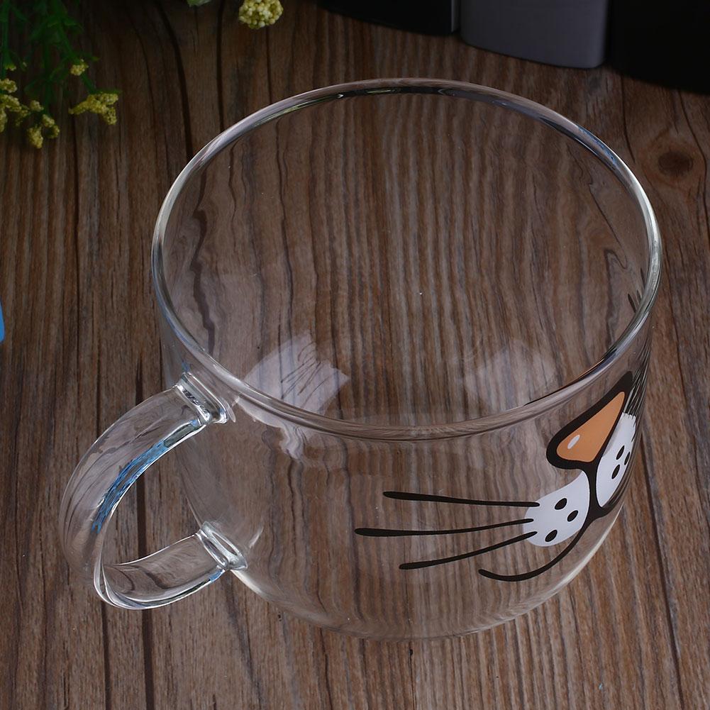 Funny cat beard gift big glass
