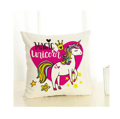 Fashion Pillow Cover Unicorn Pillow Case Cojins / Almofadas 45 Inches x 45 Cm Square Valentines Day Gift Handmade 3D Cushions