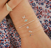 Pulsera Mariposa Ojo Estrella Set 6 piezas