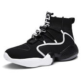 Flying woven socks high-top men's shoes
