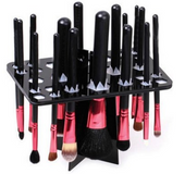 Black 26 hole makeup rack