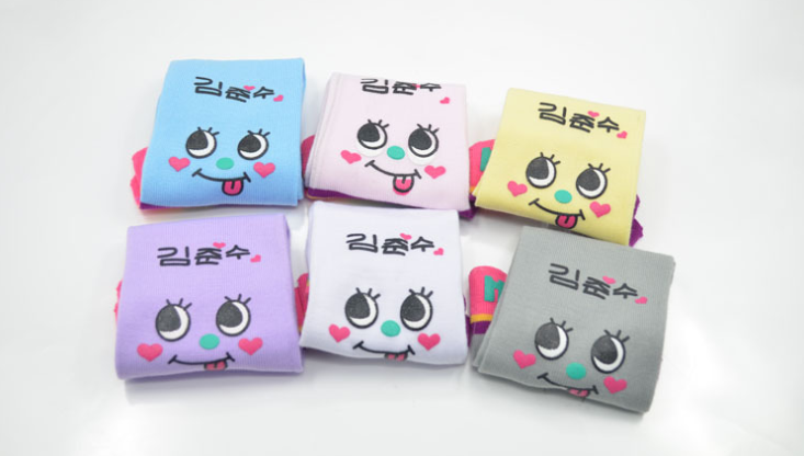 Creative cartoon cute five-finger socks women's