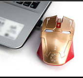 Novo Homem De Ferro Mouse Sem Fio Rato Gaming Mouse gamer Botão Mute Silencioso Clique 1200/1600/2400 dpi ratos do computador Ajustável