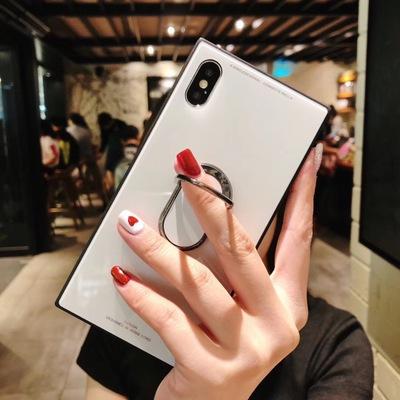 Mobile   glass case ring buckle cover  | IPhone