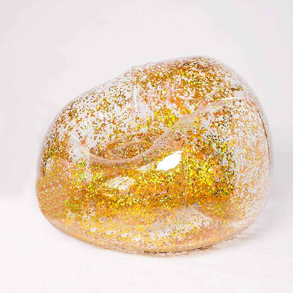 Transparent sequin inflatable home lazy sofa