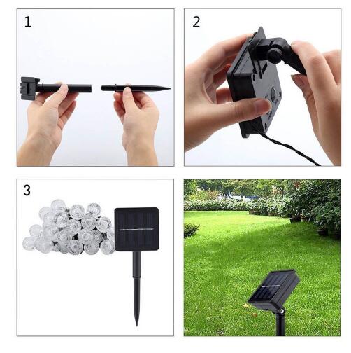 20/30 pcs 5/6.5 m crystal solar power of the led lamp string lights christmas lights solar garden outdoor decoration for christmas