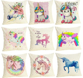 Fashion Pillow Cover Unicorn Pillow Case Cojins / Almofadas 45 Inches x 45 Cm Square Valentines Day Gift Handmade 3D Cushions