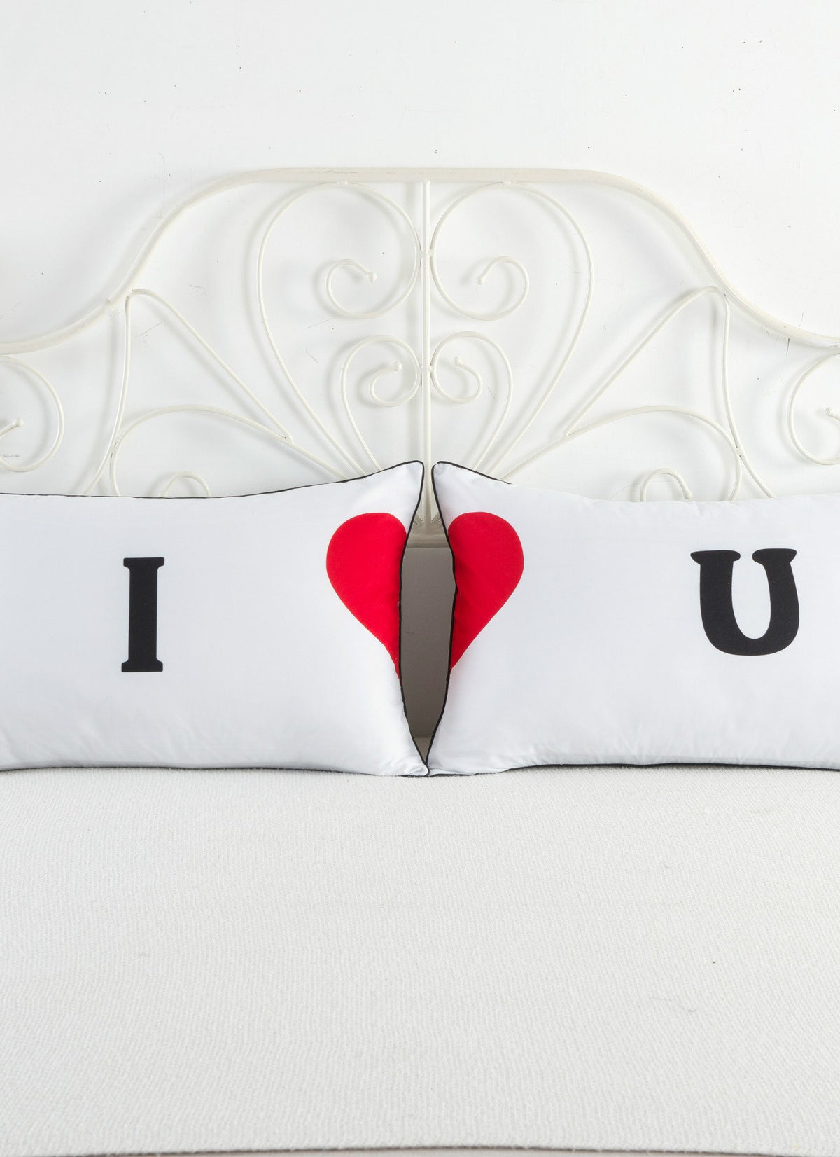 White couple pillowcase