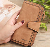 Matte PU leather multi-function wallet