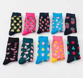 Happy tube socks fruit banana men's and women's socks