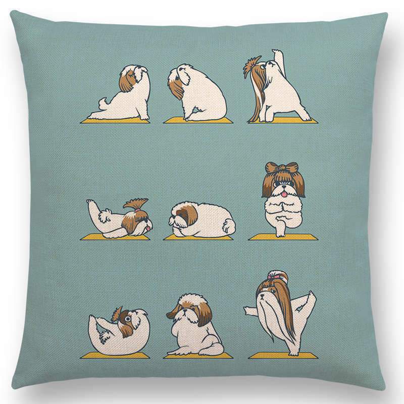 Dog animal printed pillow case