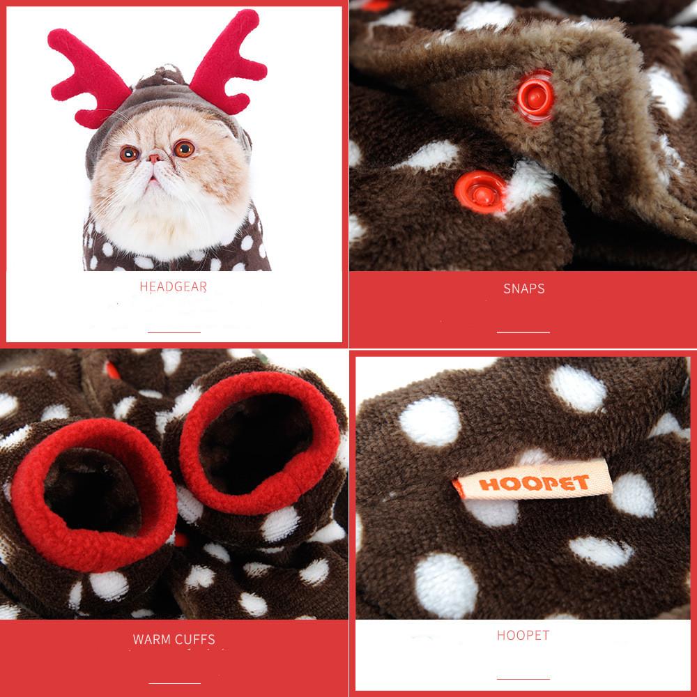 Cat clothes christmas elk makeover