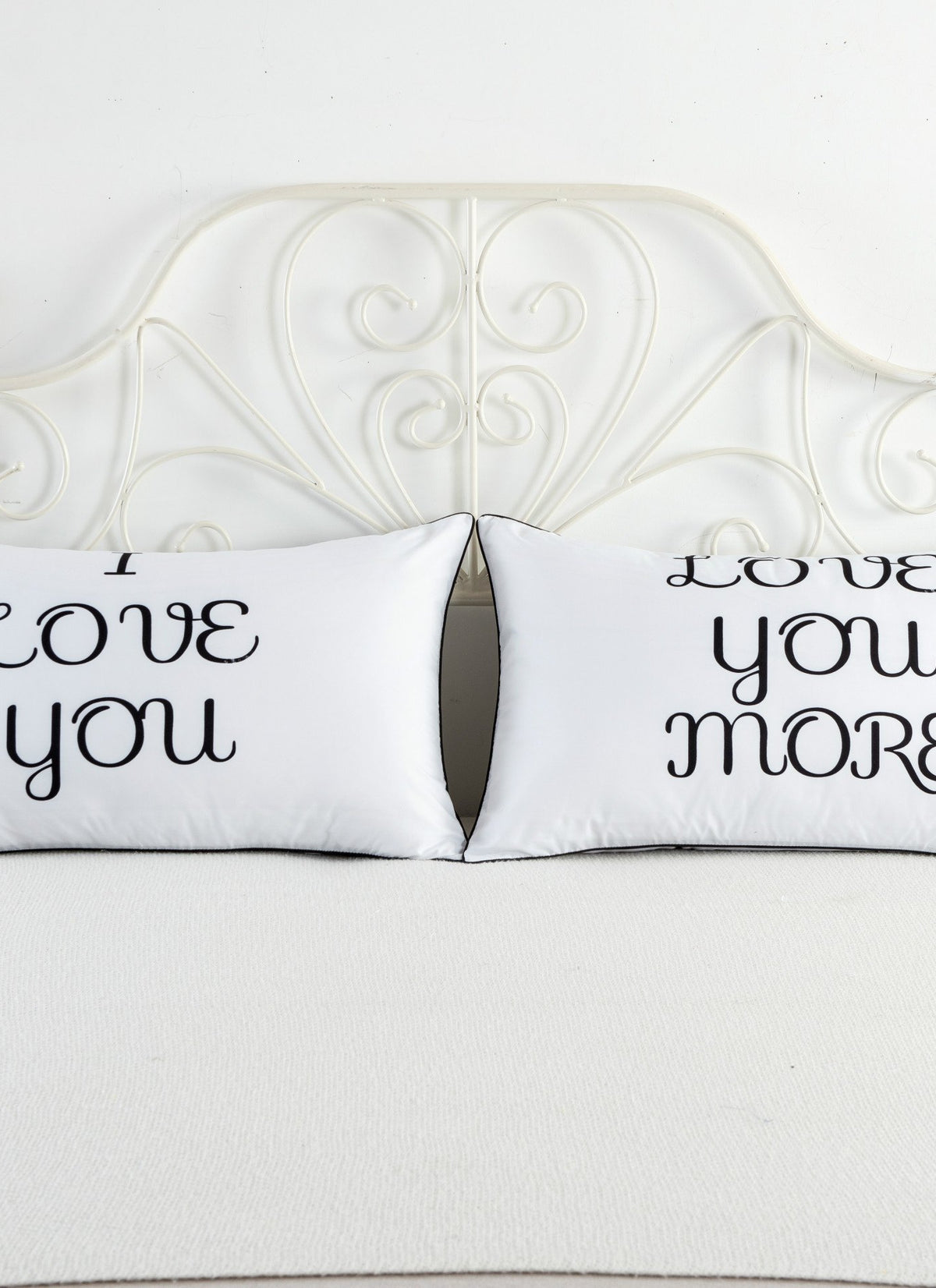 White couple pillowcase