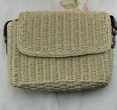Bamboo and rattan straw weaving pointed Japanese and Korean style tide Mexican style diagonal package