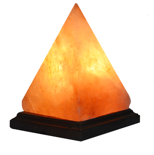 Base de madera pirámide de sal del himalaya