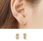 Star Moon Earrings