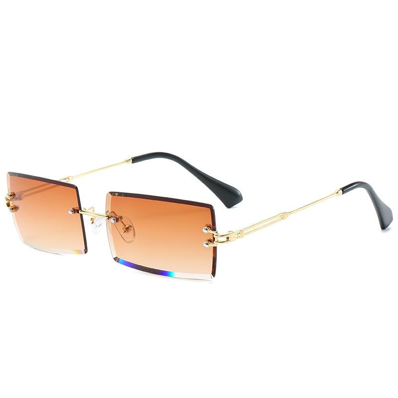 Rimless Rectangle Sunglasses Square