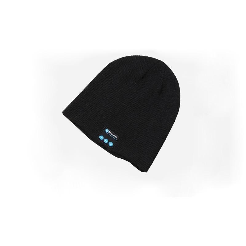 Wireless bluetooth knitted hat calls music stereo