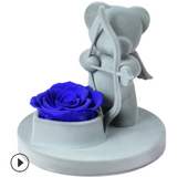 Eternal Life Rose Bear Bear Flower Sweetheart Bear Teach Christmas Gift Doll Bear