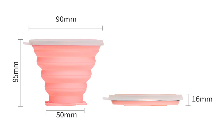 New silicone folding cup Travel silicone mouthwash cup Outdoor creative water cup Ultra-thin silicone cover