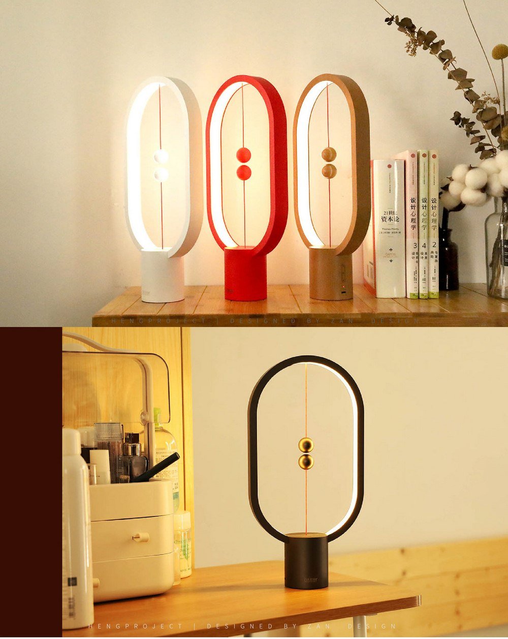 Magnetic Creative LED Night Light Table Lamp Type-c USB Power Supply Intelligent Lighting