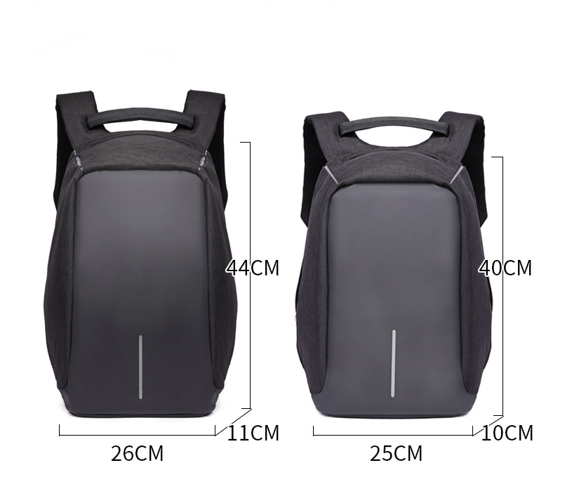 Ozuko new Oxford cloth backpack, fashion casual computer backpack, male creative USB rechargeable anti-theft Backpack