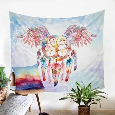 Polychromatic Tree of Life Dreamcatcher Wall Tapestry