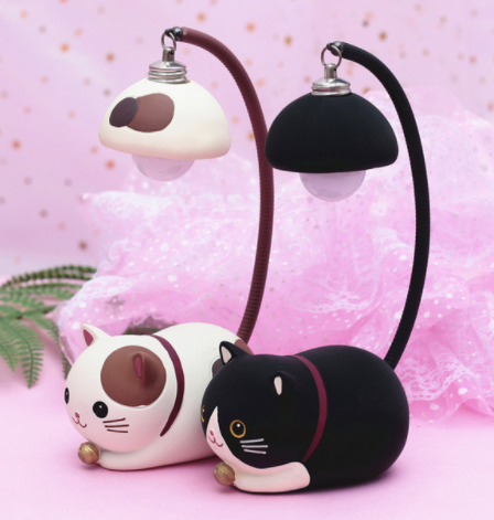 Creative small ornaments groceries cute cartoon cat night light girls room dormitory decorations student day gift