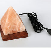 Base de madera pirámide de sal del himalaya