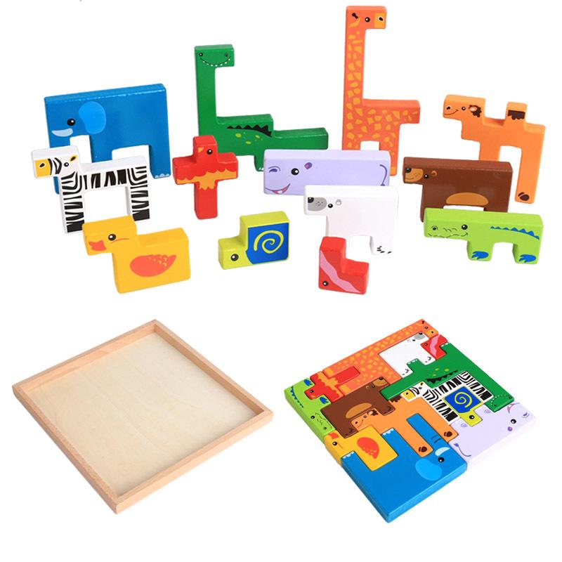 High Quality Baby Wooden Toys 3D Blocks