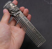 Electroplated bronze wide-tooth back comb