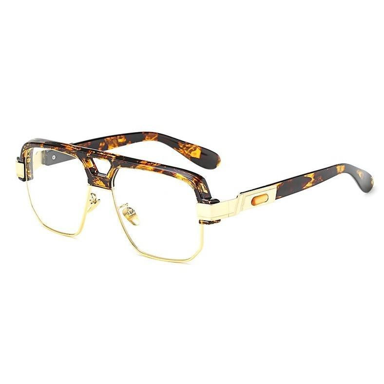 Sunglasses leopard half frame