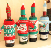 Knitted Christmas Bottle Set