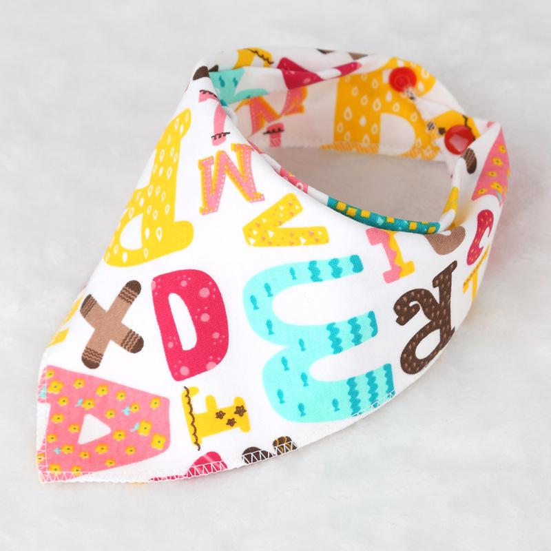 10 styles Cotton triangle towel baby child cartoon saliva towel