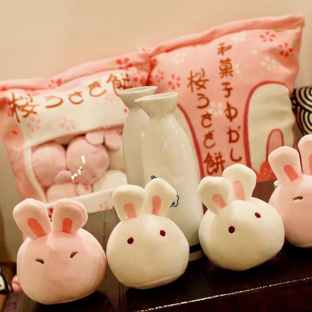 Chicken pudding rabbit pillow toy