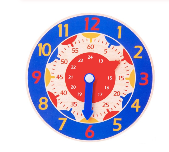 Children Montessori Wooden Clock Toy