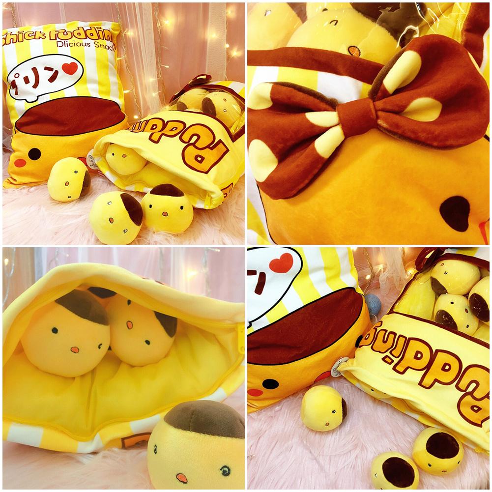 Chicken pudding rabbit pillow toy