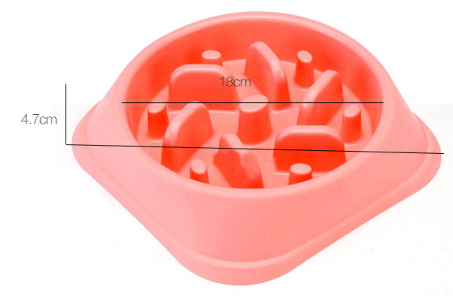 Pets Bowl Food Water Feeding Slow Travel Anti-choke Bowl Portable Dish for Dogs Cat Water Feeder