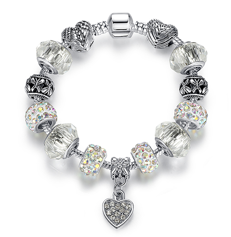 Pulsera DIY 925 cristal plata
