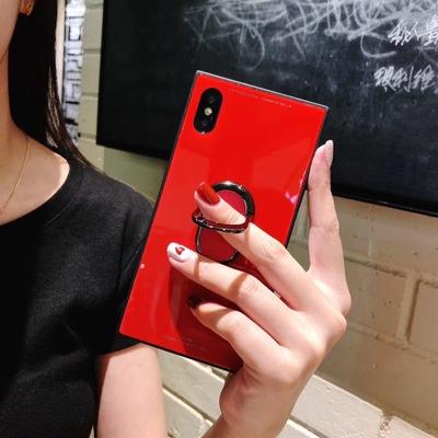 Mobile   glass case ring buckle cover  | IPhone